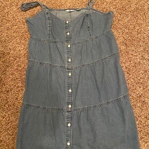 Levi’s VTG jean denim jumper straps dress Women’s XXL